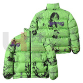 Unisex Anime Printed Puffer Jacket – Aesthetic Winter Fashion - Ukra Sports