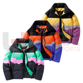 Three-Tone Color Block Padded Jacket – Winter Warmth & Style - Ukra Sports