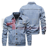Men’s Oversized Denim Bomber Jacket – Autumn/Winter Casual Outerwear - Ukra Sports