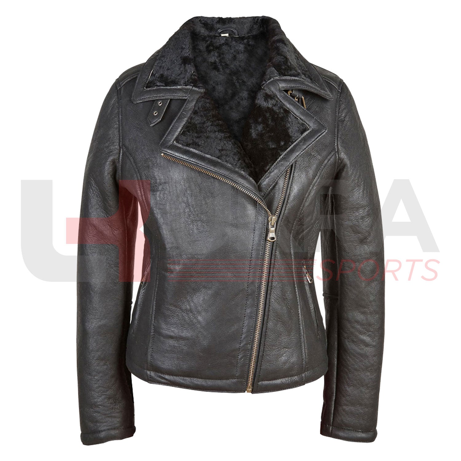 Chic Edge Women's Fur-Accented Leather Jackets – Urban Glamour & Modern Elegance - Ukra Sports