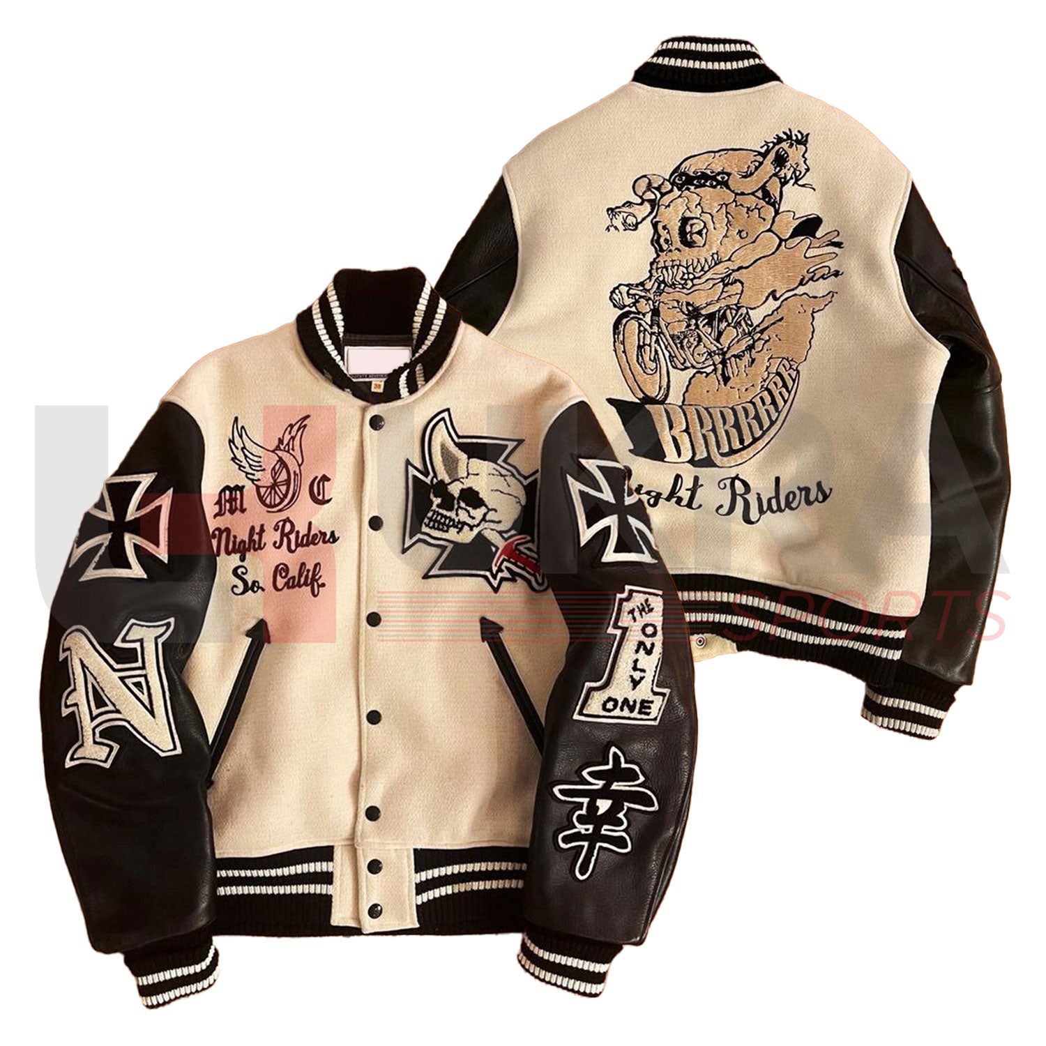 Custom Varsity Jacket – Leather Sleeves, Embroidered Logo & College Letterman Style - Ukra Sports