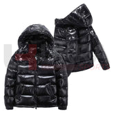 Men’s Shiny Black Puffer Jacket – Trendy Back Bubble Coat 2024 - Ukra Sports