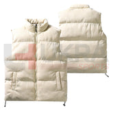 Men’s Stand Collar Padded Vest – Warm Suede Sleeveless Jacket - Ukra Sports