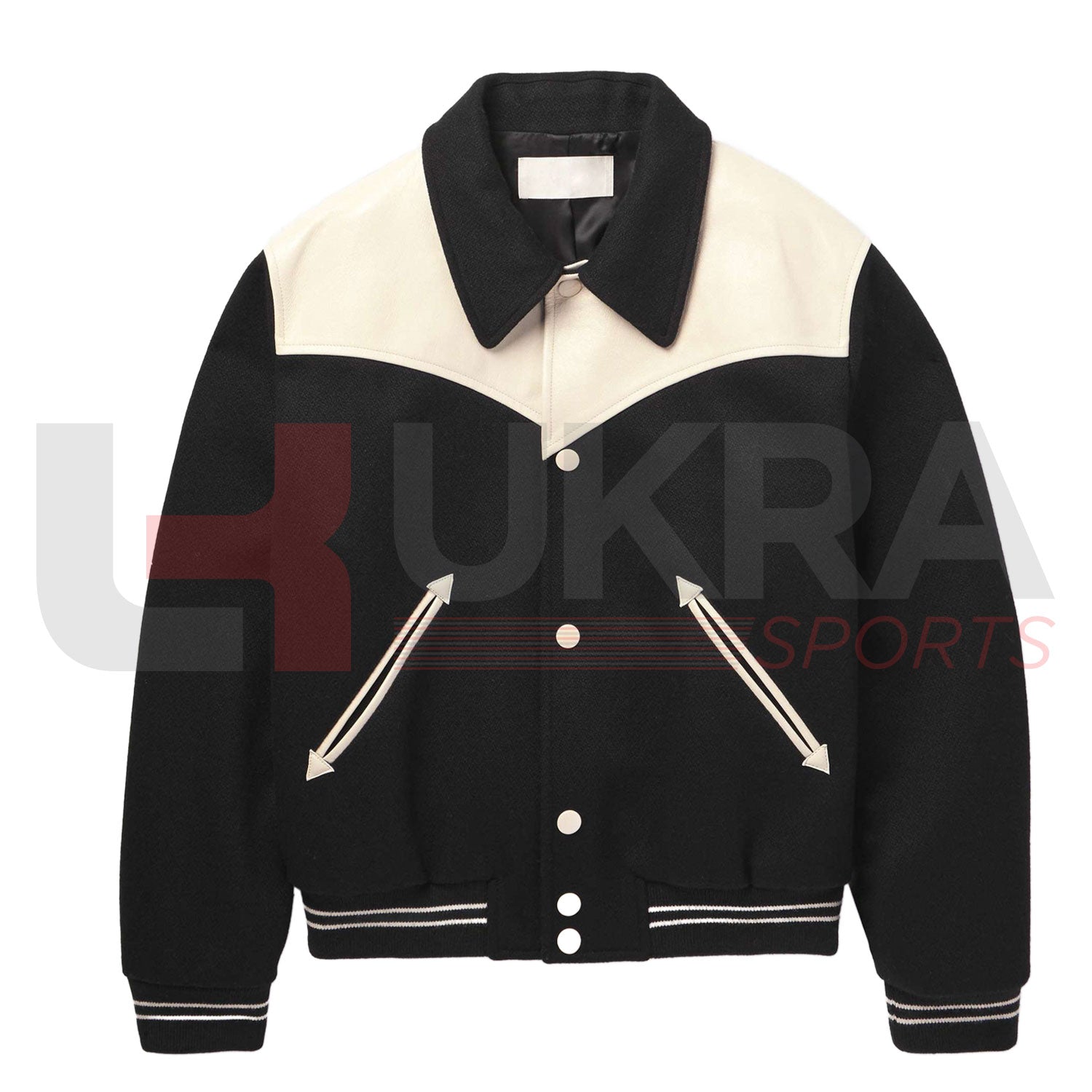 Y2K Designer Varsity Jacket – Luxury Leather Patchwork Bomber with Custom Logo - Ukra Sports