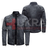 Men's Slim Fit Denim Jacket – Zipper-Up Stylish Casual Coat | Ukra Sports - Ukra Sports