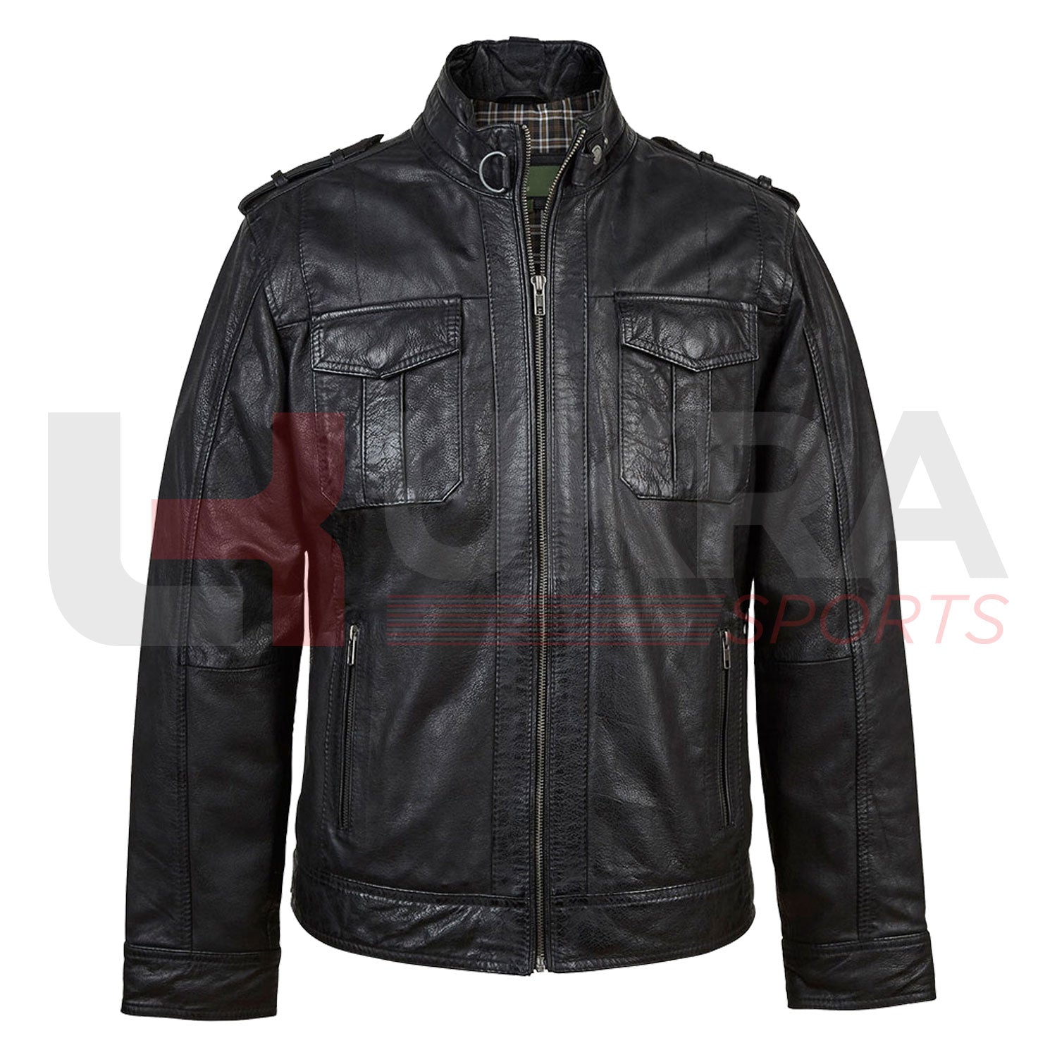 Front Dual Pockets Fashion Leather Jackets – Stylish, Functional & Durable - Ukra Sports