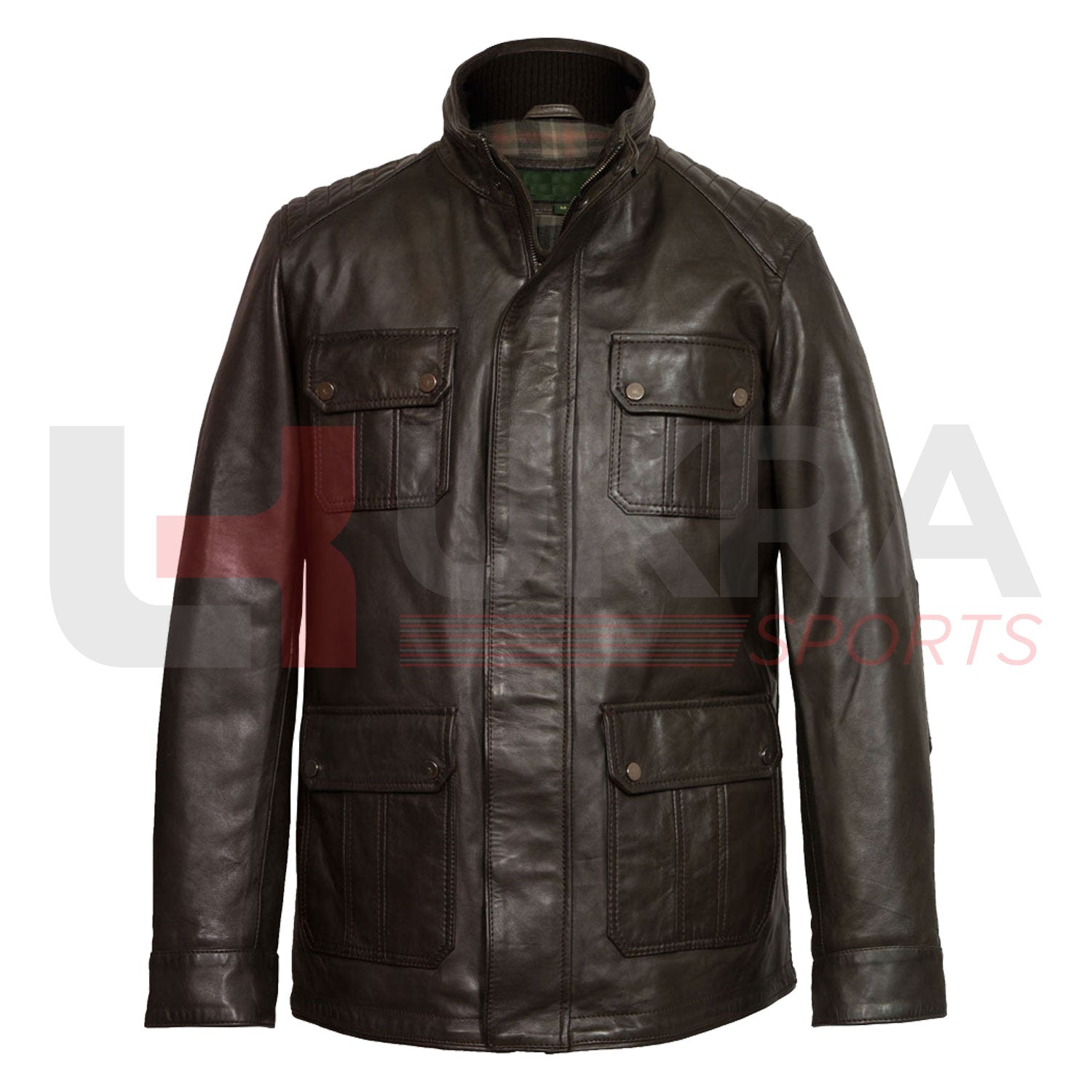 Four-Pocket Premium Style Leather Fashion Jacket – Sleek & Functional Outerwear - Ukra Sports