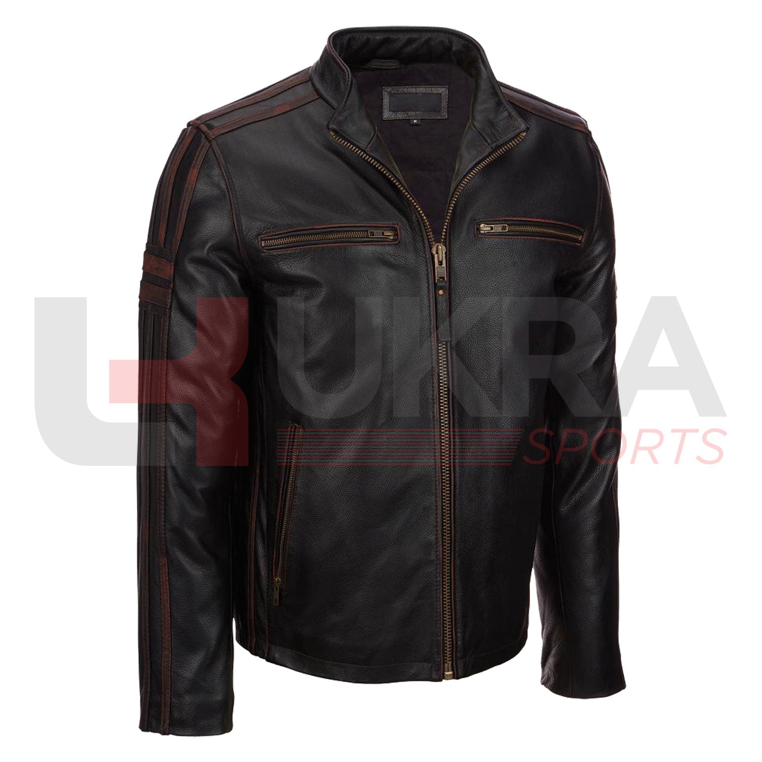Men’s Classic Motorbike Leather Jacket – Premium Style & Protection - Ukra Sports