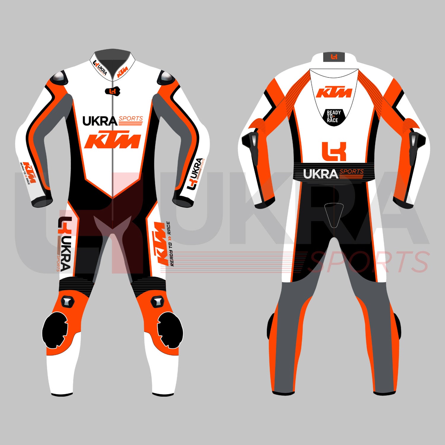 Custom KTM Racing Leather Suit by UKRA Sports – Genuine Cowhide