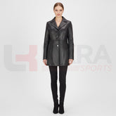 Elegant Women’s Leather Coat | Premium Winter Luxury – UKRA Sports