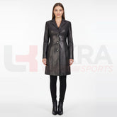 ukra womens radiant elegance leather coat front view