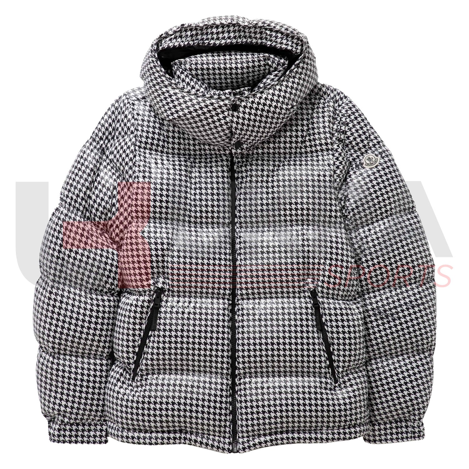 Zigzag Print Shiny Puffer Jacket – Custom Designer Winter Coat - Ukra Sports