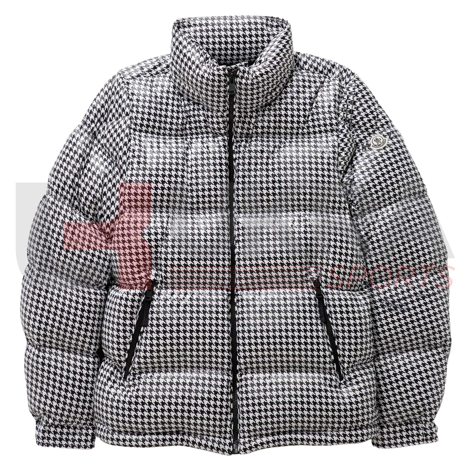Zigzag Print Shiny Puffer Jacket – Custom Designer Winter Coat - Ukra Sports