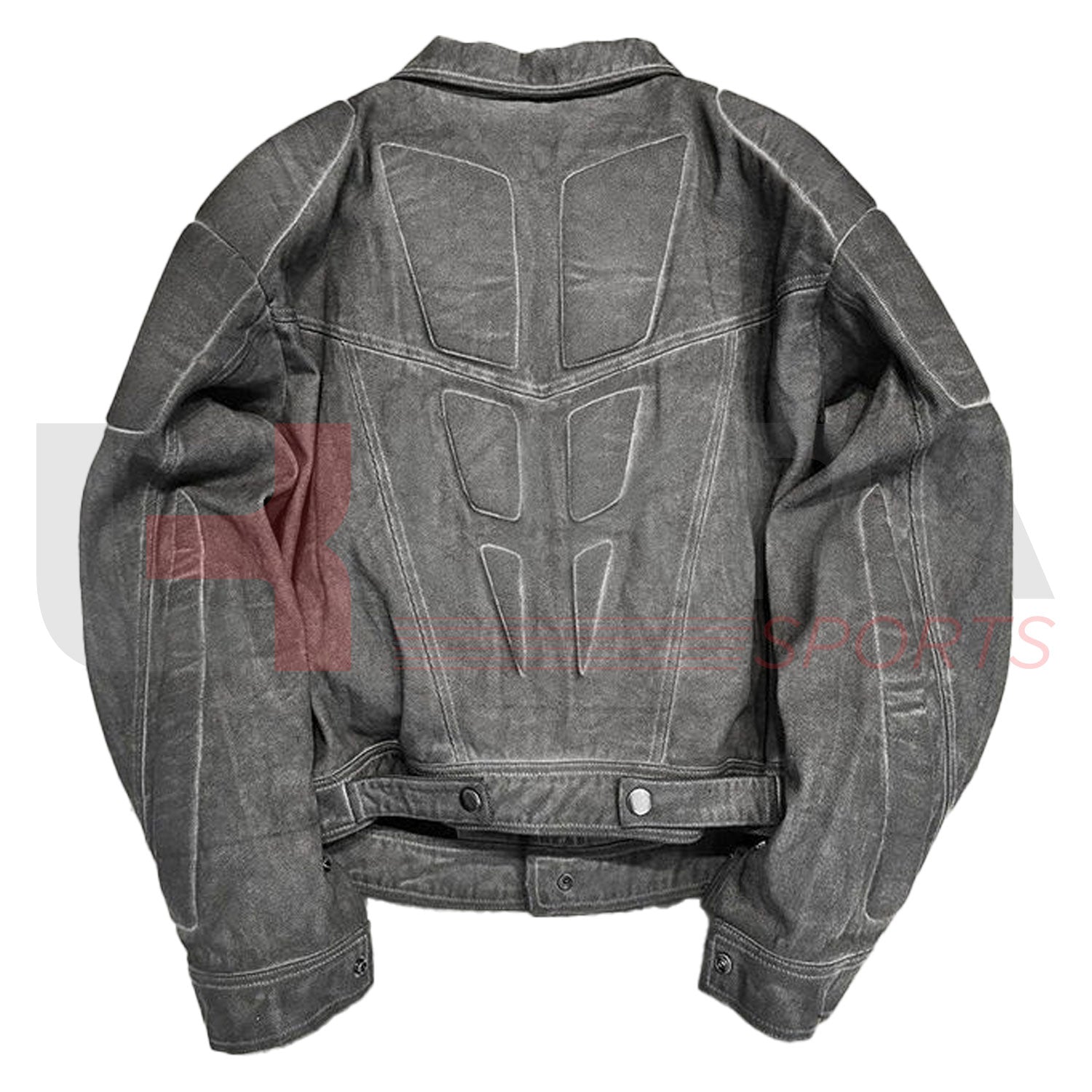 Men’s Heavyweight Vintage Washed Denim Jacket – Custom Logo & Embossed Zip-Up Style - Ukra Sports