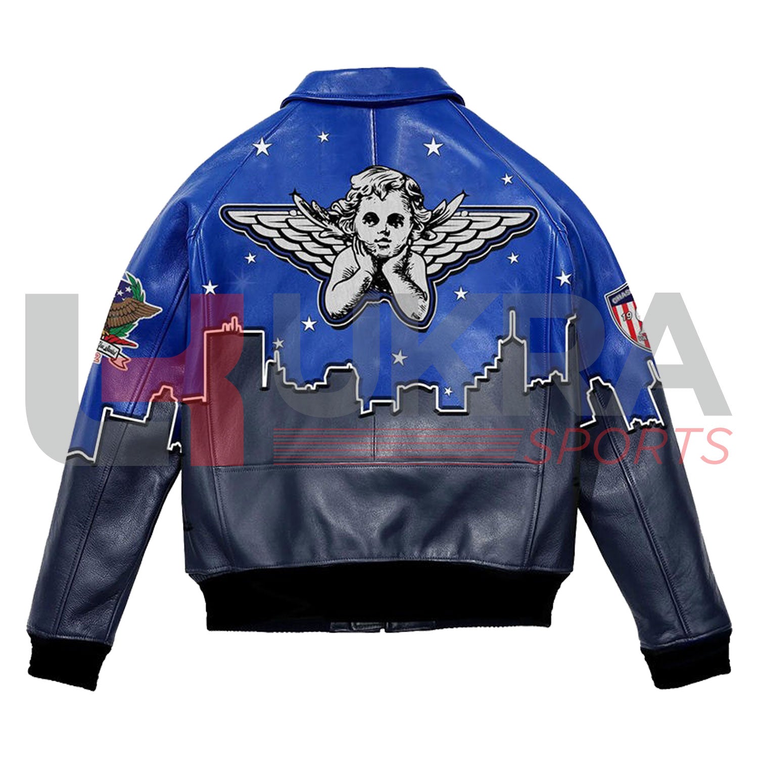 Stylish Men’s Winter Varsity Jacket – Genuine Leather, Waterproof & Embroidered - Ukra Sports