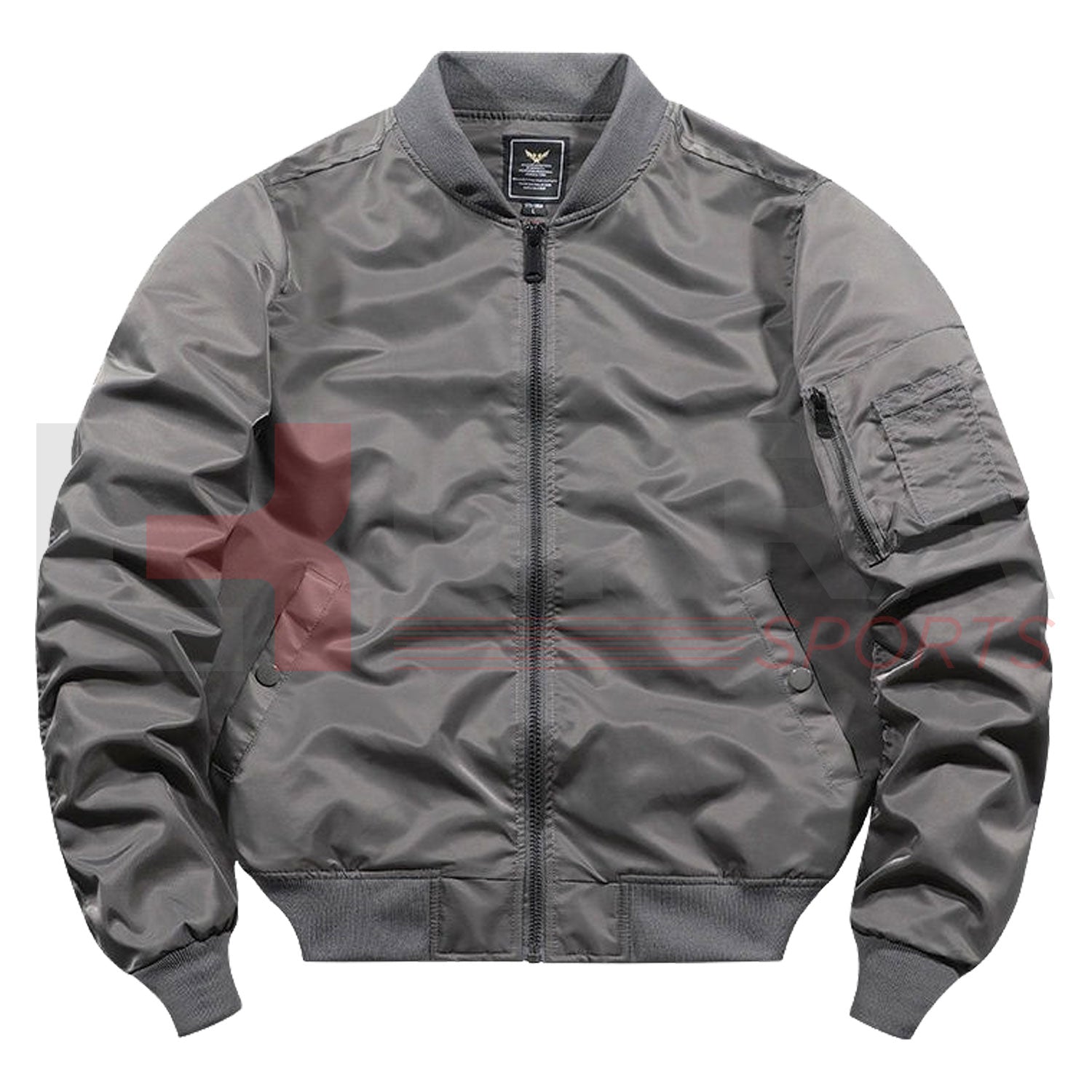 Men’s Polyester Bomber Jacket – Waterproof Windbreaker & Flight Baseball Jacket - Ukra Sports