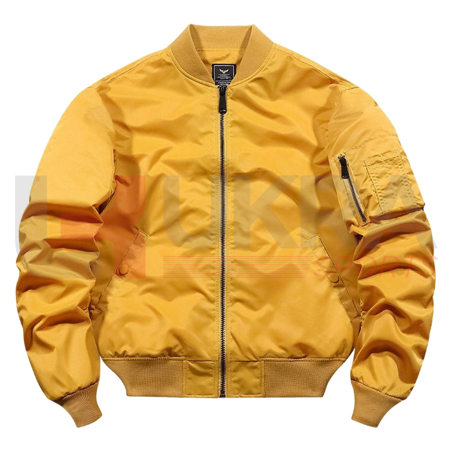 Men’s Polyester Bomber Jacket – Waterproof Windbreaker & Flight Baseball Jacket - Ukra Sports