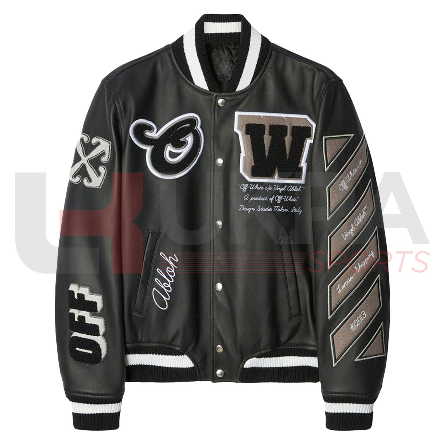 Men’s Windbreaker Varsity Jacket – Embroidered Street-Style Leather Fashion - Ukra Sports