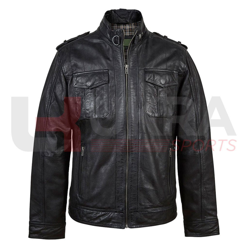 Front Dual Pockets Fashion Leather Jackets – Stylish, Functional & Durable