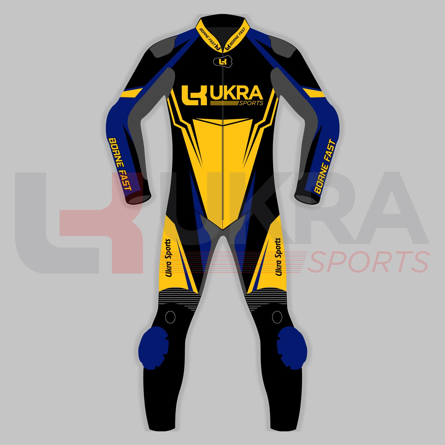 BornFastMotorbikeLeatherSuitFrontView_UKRASports