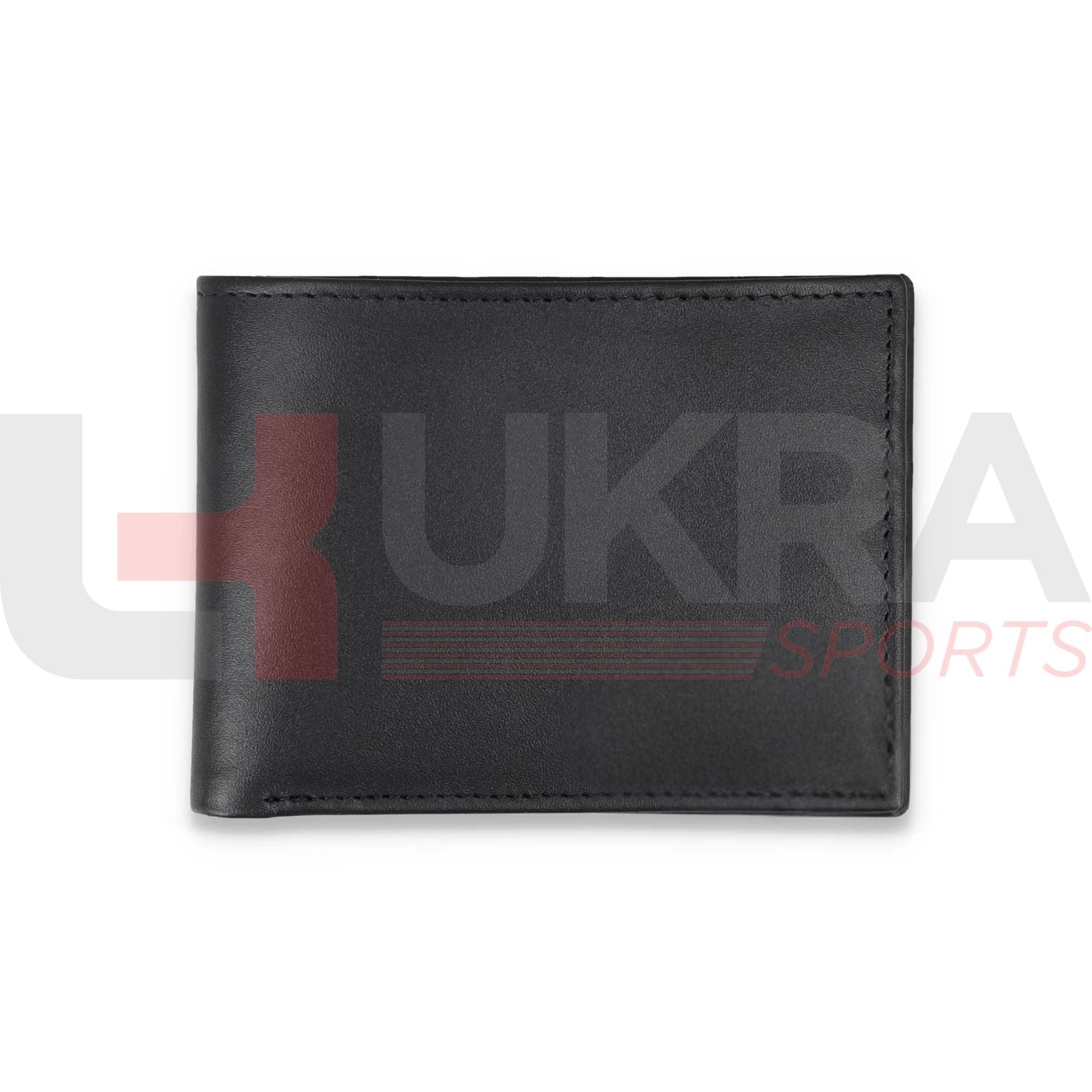 TimelessBlackMatteLeatherWallet_FrontViewbyUKRASports