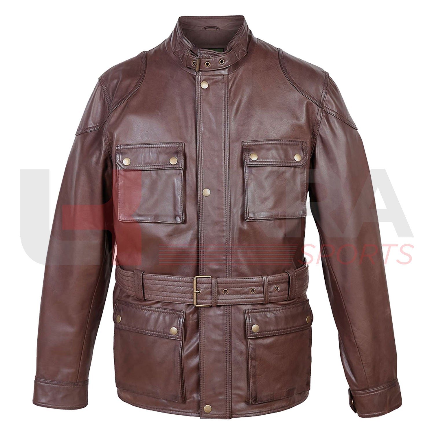 italian design four pocket leather jacket