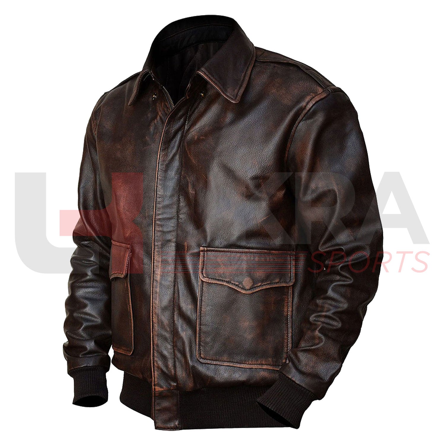 ukra italian design premium leather bomber