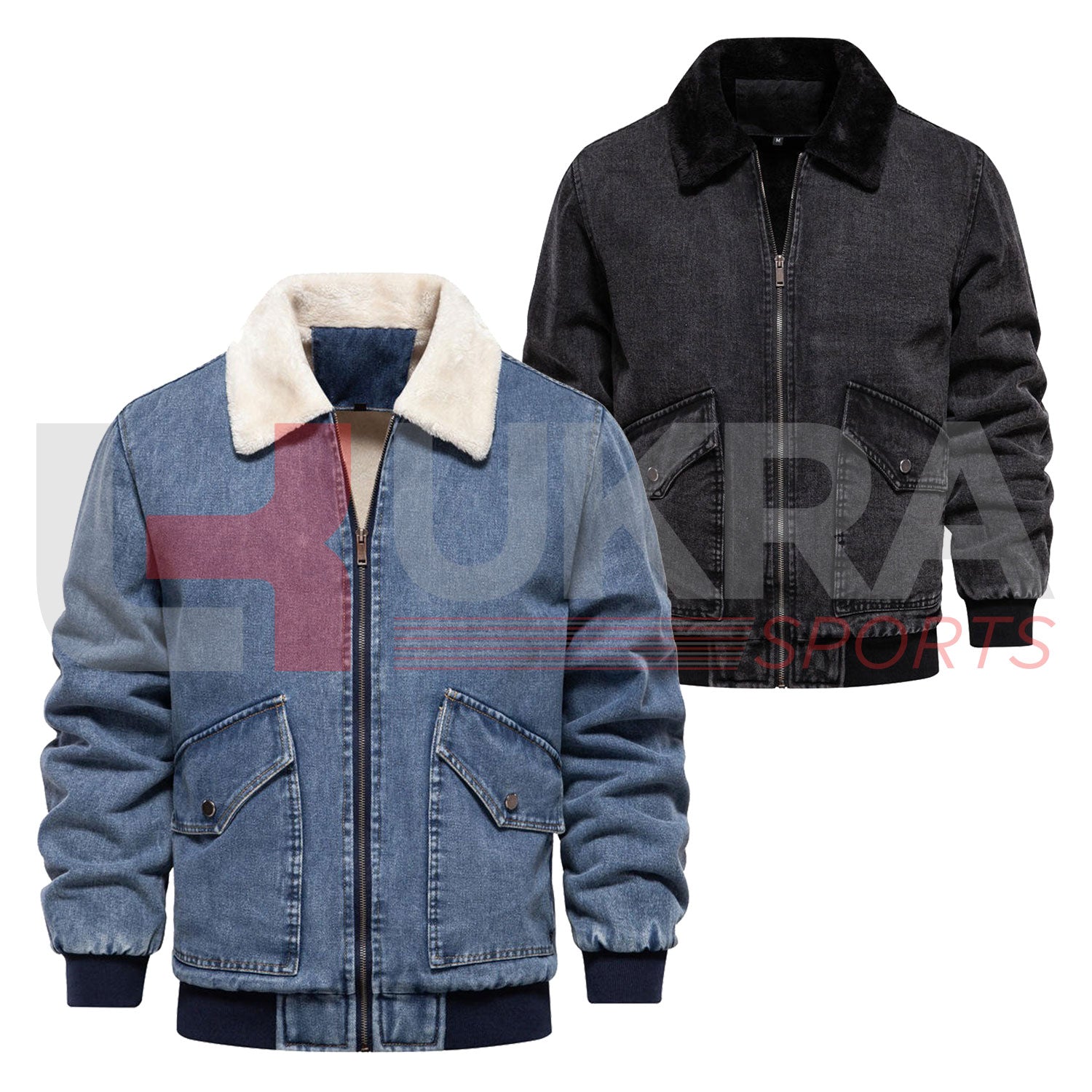 ukra italian design vintage denim jacket men