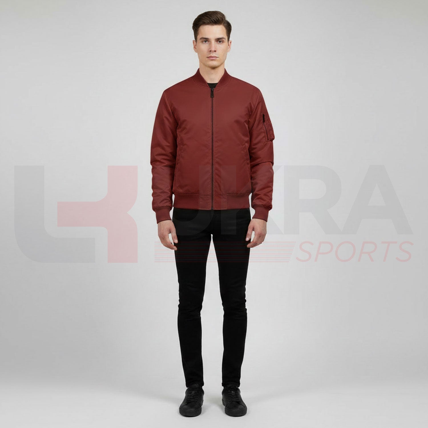 ukra_maroon_polyester_bomber_jacket_ukra_sports