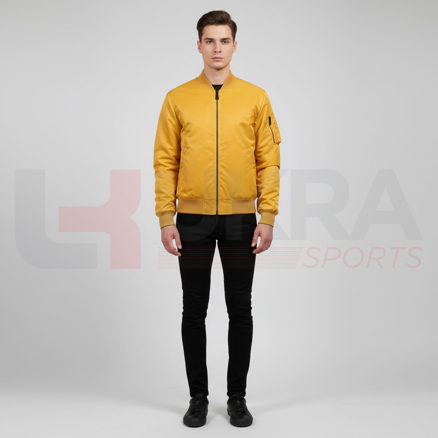 ukra_mustard_yellow_bomber_windbreaker_men