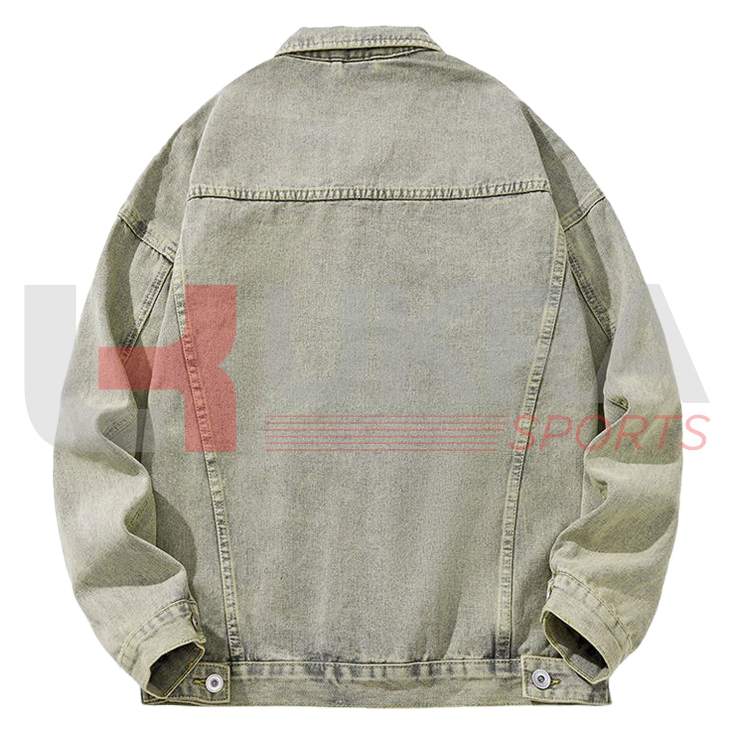 ukra olive denim jacket unisex streetwear style1