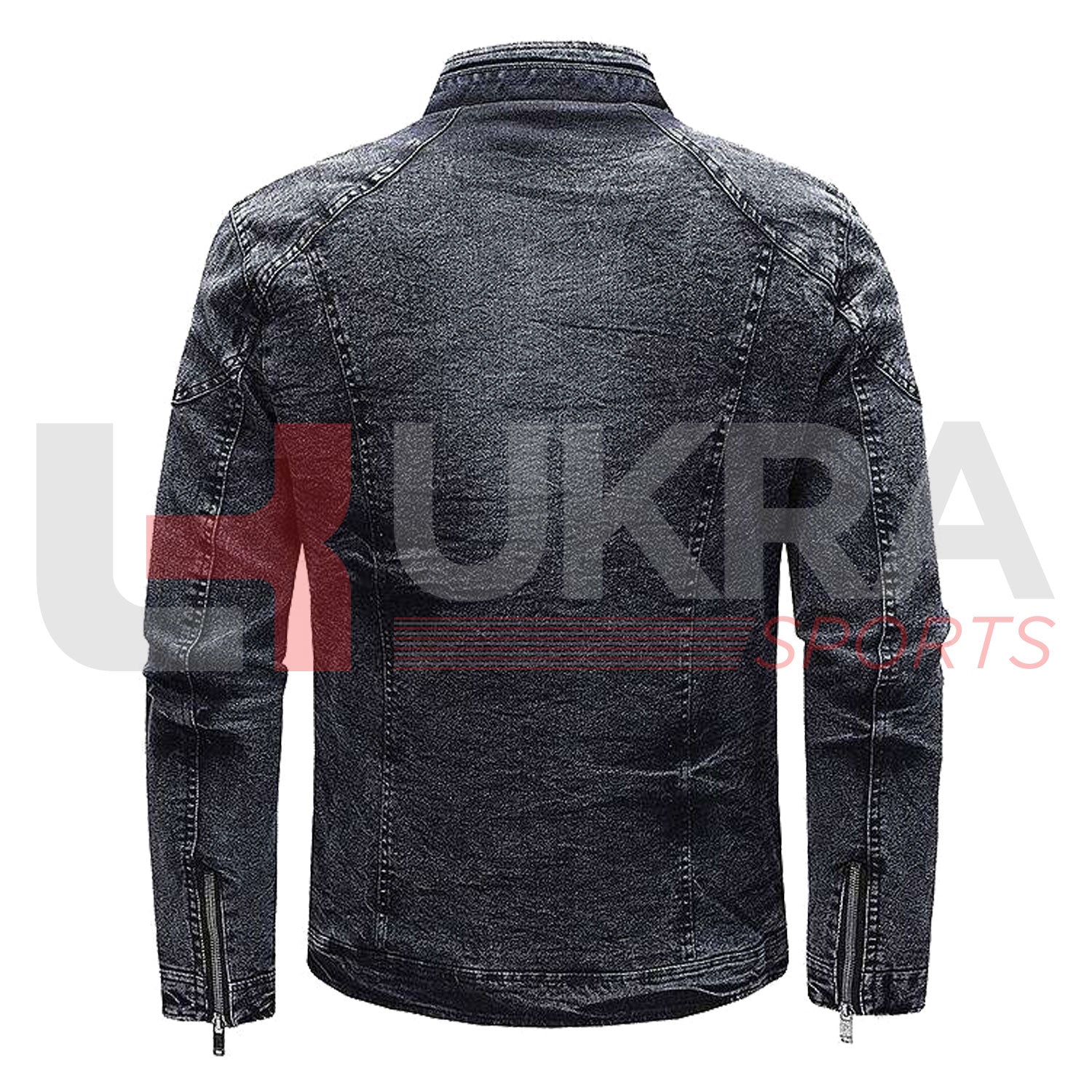 ukra premium black zipper jacket for men