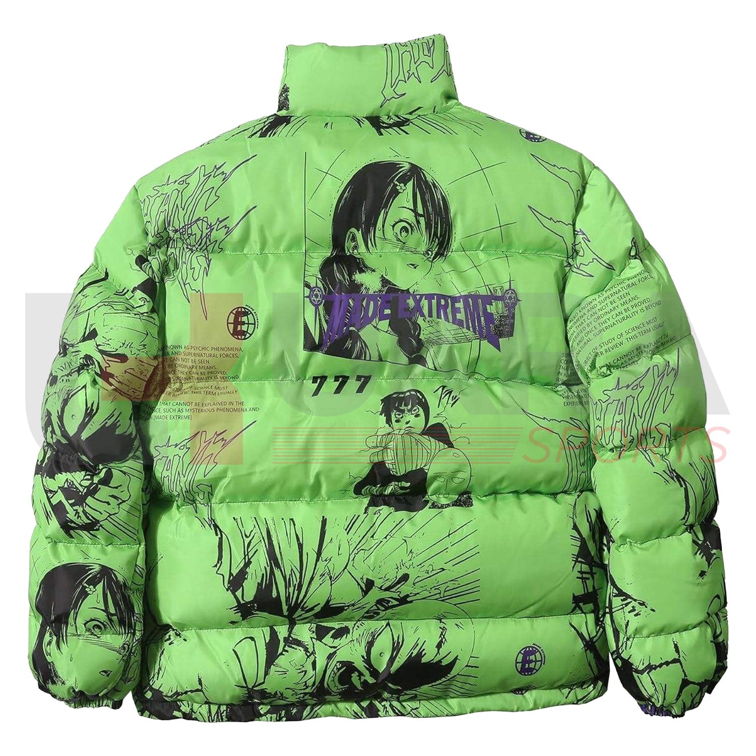 ukra sports bold unisex puffer with graphic print