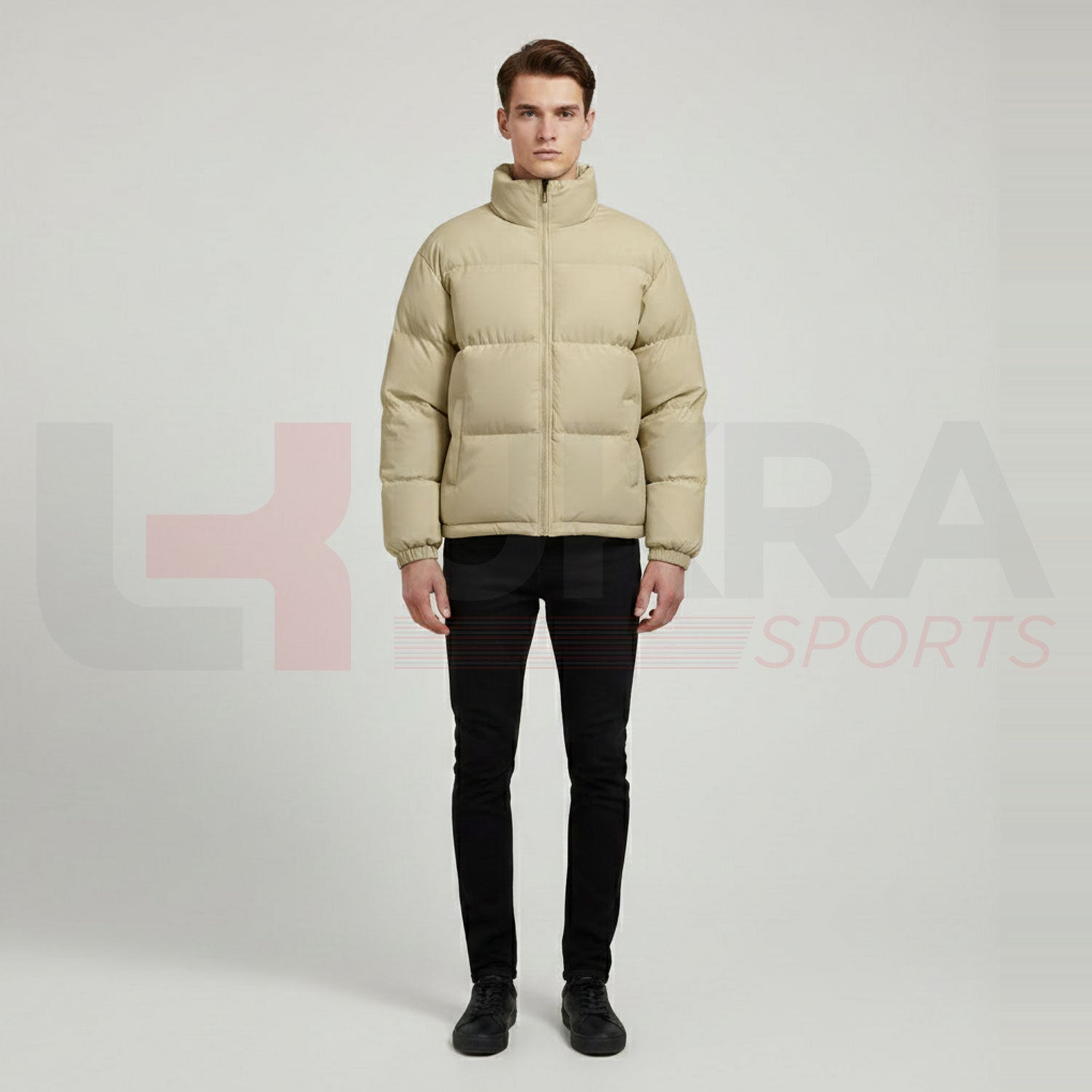 ukra_sports_men_s_beige_oversized_puffer_jacket_front_view_2