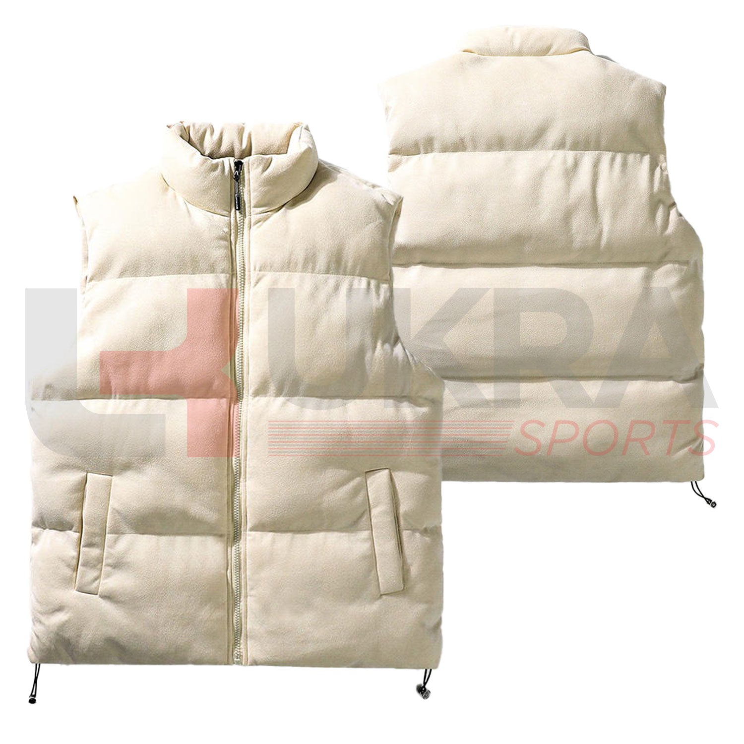 ukra stand collar sleeveless winter vest for men