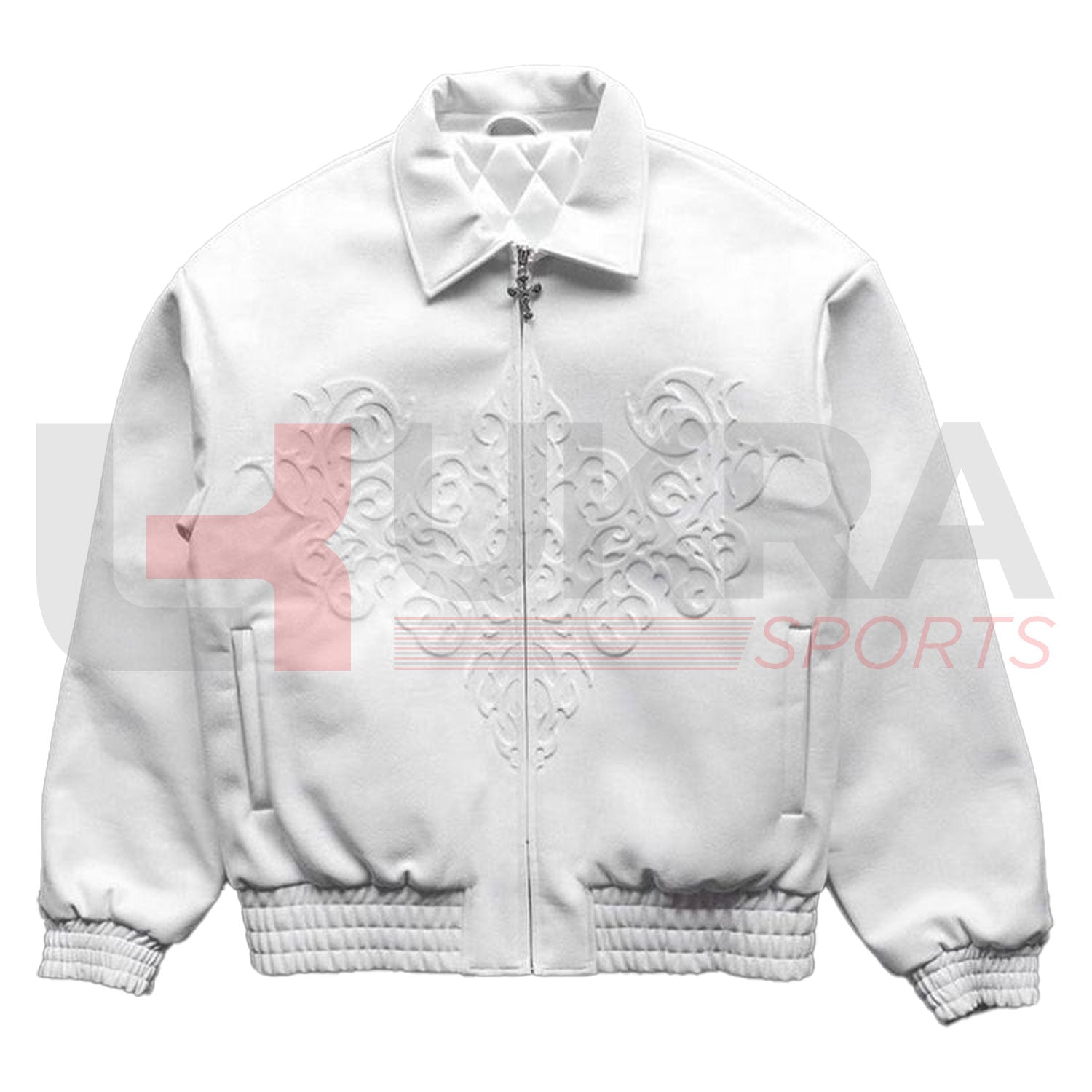 ukra white leather varsity motorcycle jacket men1