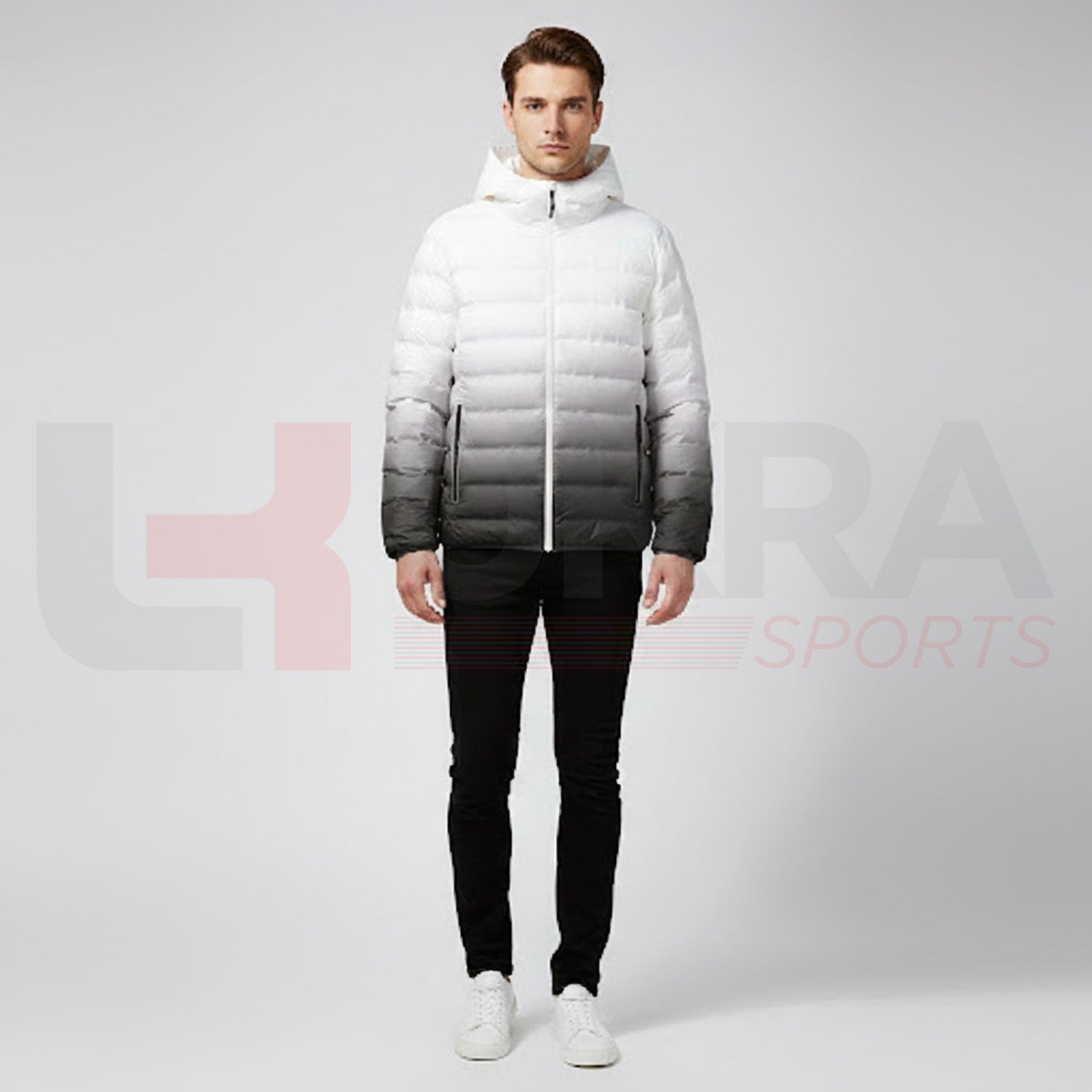 ukra_white_to_black_gradient_jacket_front_view