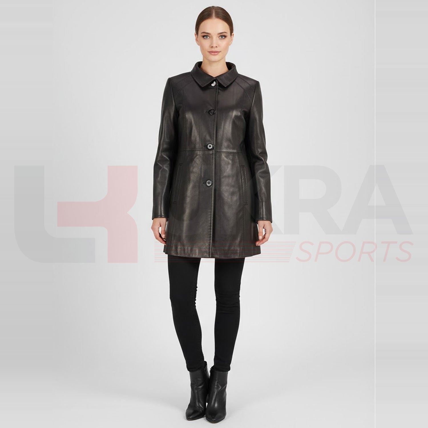 ukra_womens_luxury_black_leather_coat_front_view_1